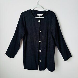 Melrose Studio Vintage Cardigan Lightweight Jacket Womens L Button Front Long Sl